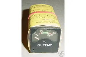 169B-910-5LB, Mooney Aircraft Oil Temp Cluster Gauge w/ Serv tag